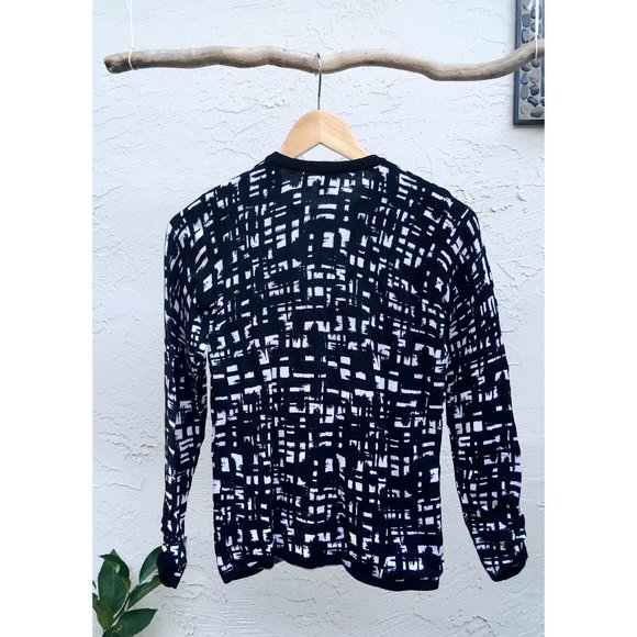 Rafaella Brushstroke Plaid Sweater (P/XS) - Picture 2 of 4